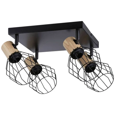 Afbeelding van Paulmann Lanka 66769 Wandspot E14 Zwart, Hout (licht)