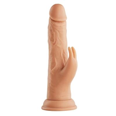 Afbeelding van FemmeFunn Roterende en Vibrerende Rabbit Vibrator Huidskleur
