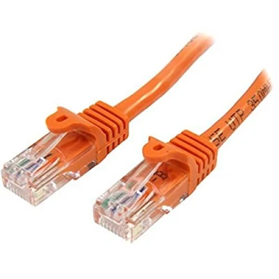 Image de StarTech.com Cable reseau Cat5e UTP sans crochet 10 m orange cordon Ethernet RJ45 anti accroc patch de raccordement