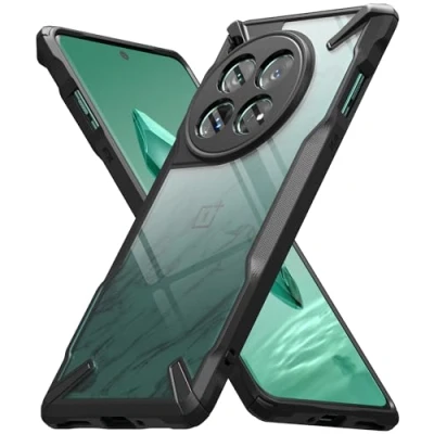 Afbeelding van Ringke Compatibel met OnePlus 12 5G [Fusion X] transparante schokbestendige bescherming [militaire verdediging] krasbestendig polycarbonaat harde TPU bumper zwart