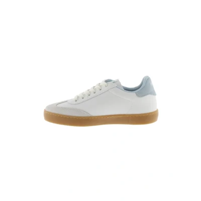 Afbeelding van Victoria 1126206 Lage sneakers Berlin Ciclista lederlook &amp; lederen korststukken en interieur in contrast voor dames, Lichtblauw