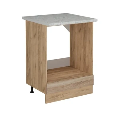 Afbeelding van Vicco Ovenombouwkast R Line, Sonoma/Krachtige eik goud, 60 cm WB Marmer