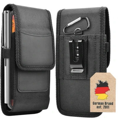 Afbeelding van Cadorabo Mobielhoesje met riemclip geschikt voor LG V30 / V30+ V30S V30S+ in ZWART Praktisch beschermhoesje karabijnhaak Case Cover penhouder