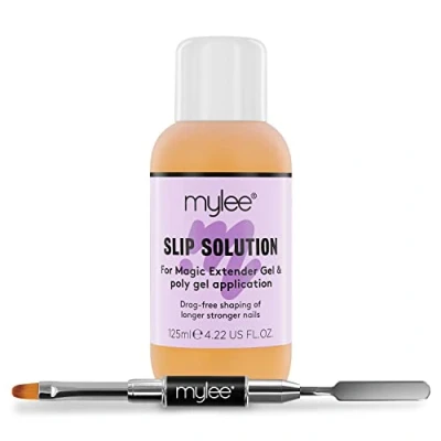 Image de Kit Magic Extender Gel de Construction d&#039;Ongle Mylee Slip Solution 125ml et Outil Double, Extensions Extrémités Ongles UV/ LED