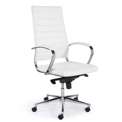 Afbeelding van Ergonomische bureaustoel design 601 hoge rug in Wit