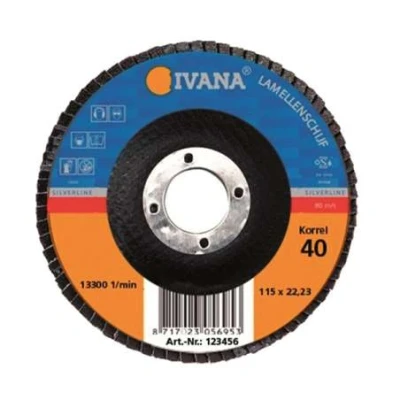 Afbeelding van Ivana lamellenschuurschijf 125x22.2mm (edel)staal korrel 40