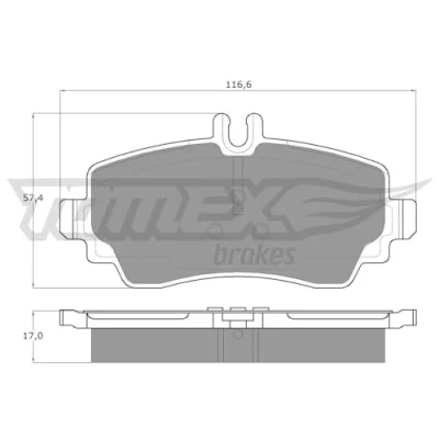 Afbeelding van TOMEX brakes TX 12 75 Remblokkenset Vooras Geschikt voor slijtage waarschuwingscontact MERCEDES BENZ: A Class