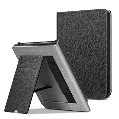 Afbeelding van FINTIE Pocketbook Touch HD 3 / Lux 4 5 Basic 2 Color (2020), beschermhoes met standaard, kaartsleuf en polsband, automatische slaap /wekfunctie, zwart