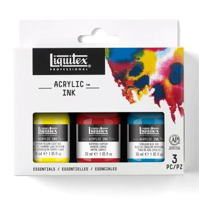 Afbeelding van Liquitex Professional Acryl Ink! Essentials Set 3 kleuren 30ml 3699238