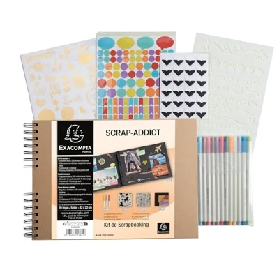 Afbeelding van Exacompta, Fotoalbum, Scrapbooking set SCRAP ADDICT, lichtbruin (32 x 22 cm)