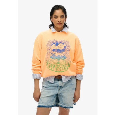 Afbeelding van Superdry Sweater, Dames, Maat: 44, Pop orange