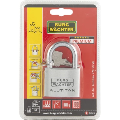 Afbeelding van Burg Wächter 36021 Hangslot 30.00 mm Verschillend sluitend Aluminium Sleutelslot