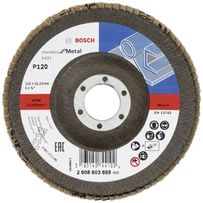 Afbeelding van Bosch Accessories 2608603659 X431 Lamellenschijf Diameter 125 mm Boordiameter 22.33 Staal 1 stuk(s)