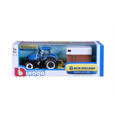 Image de Tracteur Remorque Cheval Bburago Collection Ferme 1:32