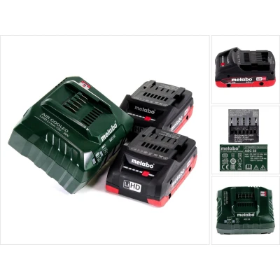 Afbeelding van Metabo Accu Set 2xLiHD 4Ah + ASC55 (685163000)