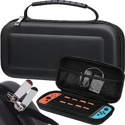Image de Retoo Bag Compatible avec Nintendo Switch, étui de Transport Switch OLED Cover Case, Housse Protection, Voyage Rigide Portable, Accessoires Console Sac Protection