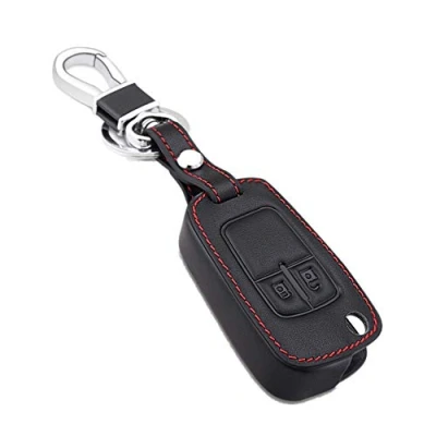 Afbeelding van Happyit Lederen autosleutel cover sleutelhanger voor Opel Astra J Corsa D Zafira C Badge Mokka Cascada Karl Adam Meriva 2 Knoppen