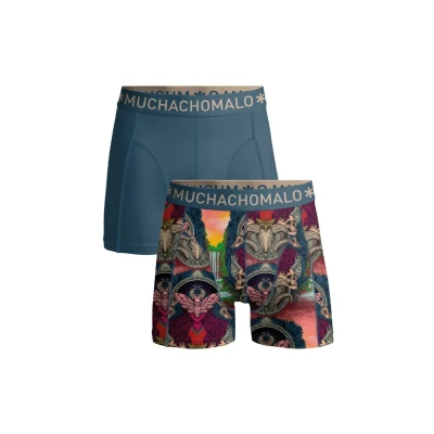 Afbeelding van Muchachomalo Heren Boxershorts 2 Pack Maat S 95% Katoen Mannen Onderbroeken