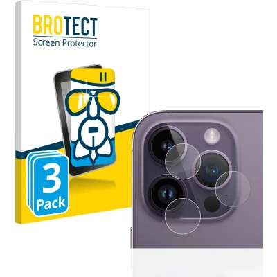 Afbeelding van BROTECT Screenprotector voor Apple iPhone 14 Pro (ALLEEN Camera Lens) Folie Beschermfolie Beschermglas transparant (3 Stuks)