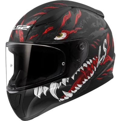 Afbeelding van LS2 Helm Rapid II FF353 Kaiju mat zwart / rood maat XXXL