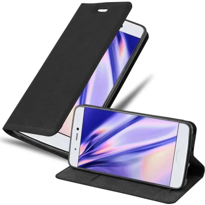 Afbeelding van Cadorabo Hoesje geschikt voor Xiaomi Mi 5s in ZWARTE NACHT Beschermhoes met magnetische sluiting, standfunctie en kaartvakje Book Case Cover Etui
