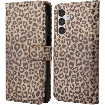 Afbeelding van imoshion Hoesje Geschikt voor Samsung Galaxy A16 (5G) Design Bookcase smartphone Leopard Mood
