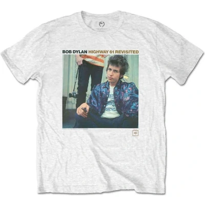 Afbeelding van Bob Dylan Highway 61 Revisited Heren T shirt XL Wit