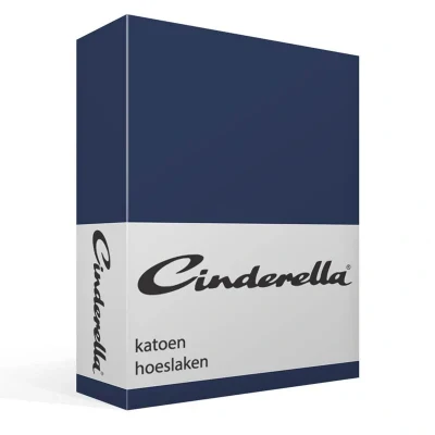 Afbeelding van Cinderella Weekend Hoeslaken 100% Katoen Tot 25 cm matrashoogte 90x200 Blauw