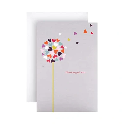 Afbeelding van Hallmark Thinking of You Here For Wenskaart, middelgroot, dun, liefdesharten, maat M