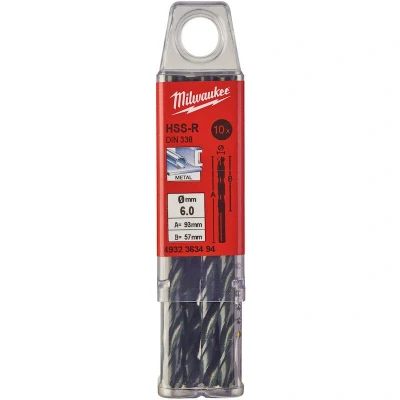 Afbeelding van MILWAUKEE 4932363494 HSS R metaalboor DIN 338 6x93mm (10 st.)