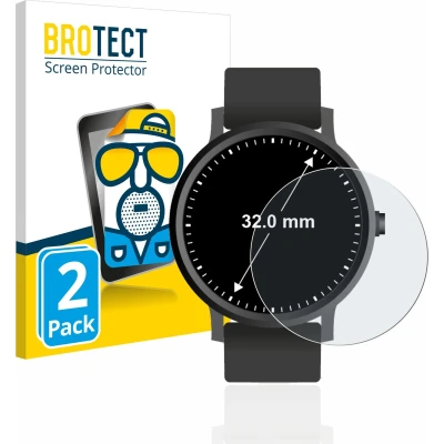 Afbeelding van BROTECT Screenprotector voor Horloges (Rond, ø: 32 mm) Folie Beschermfolie matte (2 Stuks)