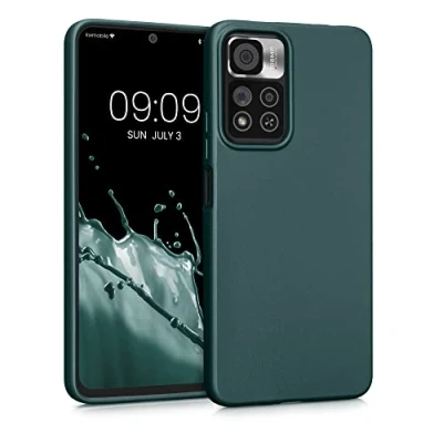 Afbeelding van kwmobile beschermhoes compatibel met Xiaomi Redmi Note 11 Pro+ 5G / Pro Plus zachte van TPU metallic petrol