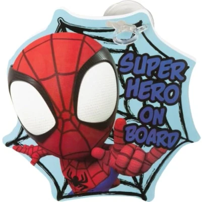 Afbeelding van Marvel spidey Baby on board met graphics, spinnenvorm en zuignapbevestiging, kindersignaal aan boord