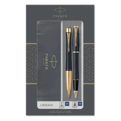 Image de PARKER Urban Coffret cadeau Duo : Stylo plume et bille noir mat