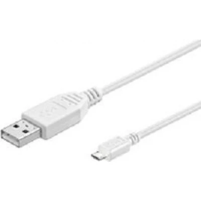 Afbeelding van Microconnect USB A/Micro B, 1.8 m 1.8m A Micro B Mannelijk Wit kabel