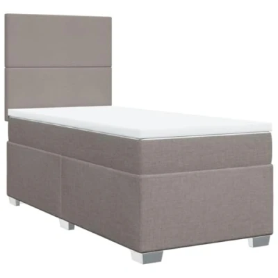 Afbeelding van vidaXL Boxspring met matras stof taupe 100x200 cm