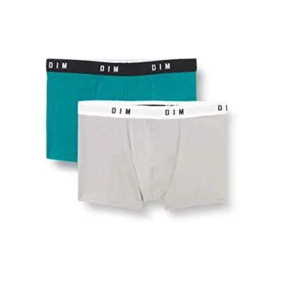 Image de DIM Homme Originals x2 Boxer, Acier/Vert Emeraude, S