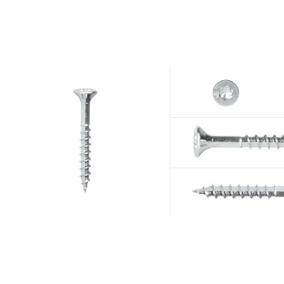 Afbeelding van Wovar Spaanplaatschroeven Verzinkt 4 x 40 mm Torx 20 Standaard Doos 200 Stuks