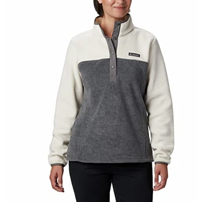 Afbeelding van Columbia Benton SPRINGS 1/2 SNAP Fleece trui, Dames, Maat: XS, City grey heather/chalk