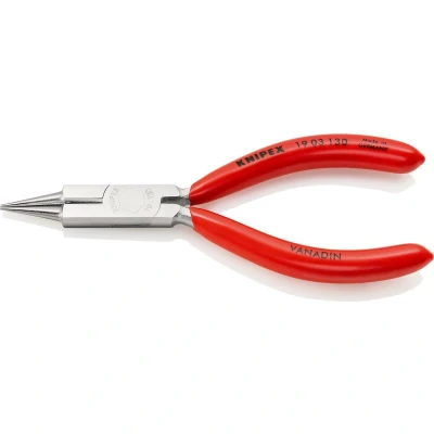 Image de KNIPEX 19 03 130 pince à plier ronde avec coupe latérale (pince les bijoux) chromée mm