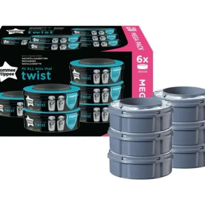 Afbeelding van Sangenic 6 PACK Navulling Voor Luieremmer Twist&amp;Click 85100802 Eco