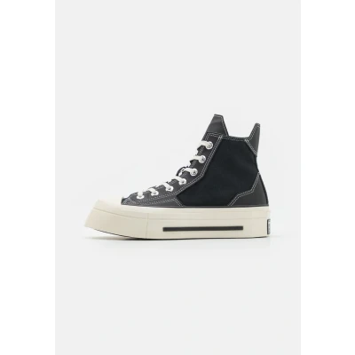 Afbeelding van Converse Chuck 70 DE LUXE Squared Sneakers hoog, Dames, Maat: 37, Black/egret Imitatieleer/ textiel