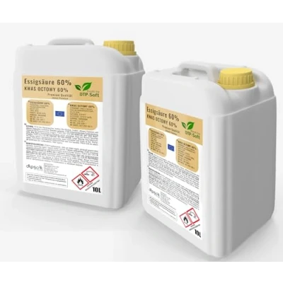 Afbeelding van 20 l azijnzuur 60% hoogwaardige azijnessence 2 x 10 liter 20l