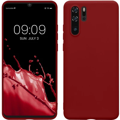 Afbeelding van kwmobile telefoonhoesje geschikt voor Huawei P30 Pro Hoesje smartphone Back cover in rabarber rood