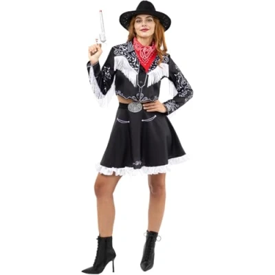 Afbeelding van FUNIDELIA Cowgirl Kostuum voor vrouwen Maat: L Bruin