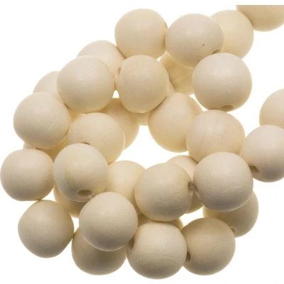 Afbeelding van Houten Kralen Intense Look (6 mm) White (140 stuks)