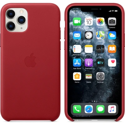 Afbeelding van Apple Original leather case iPhone 11 Pro red MWYF2ZM/A