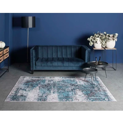 Afbeelding van Vintage Tapijt/Vloerkleed Nostalgia No.2 Blauw 160x230 Cm