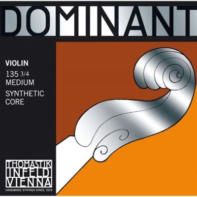Image de Jeu thomastik dominant violon 3/4 tirant moyen