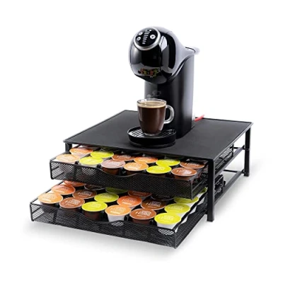 Afbeelding van Geschikt voor Dolce Gusto Capsulehouders Koffiecups Houder met 2 Lades 72 Cups Capsulehouder Antislip &amp; Trilling Dempend